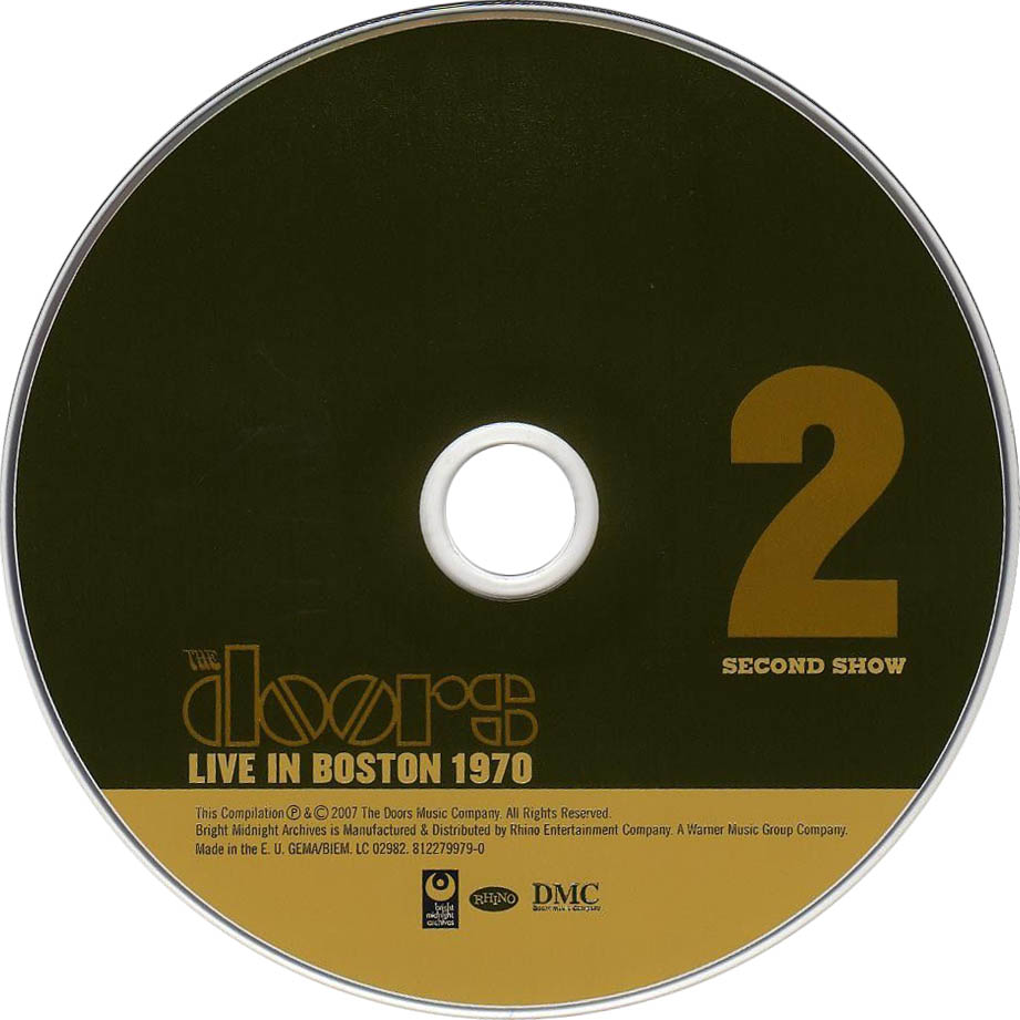 Cartula Cd2 de The Doors - Live In Boston 1970