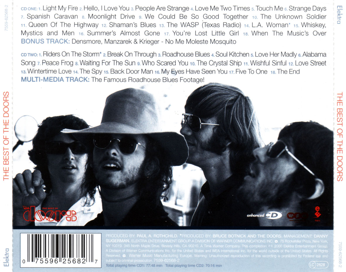 Cartula Trasera de The Doors - The Best Of The Doors (2 Cd's) (2000)