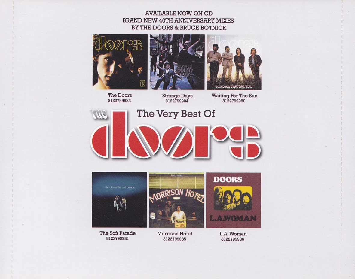 Cartula Interior Trasera de The Doors - The Very Best Of The Doors