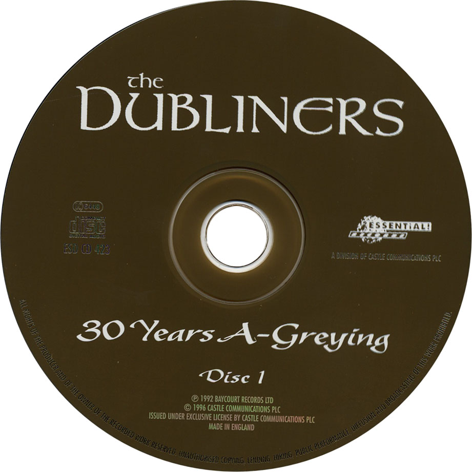 Cartula Cd1 de The Dubliners - 30 Years A Greying