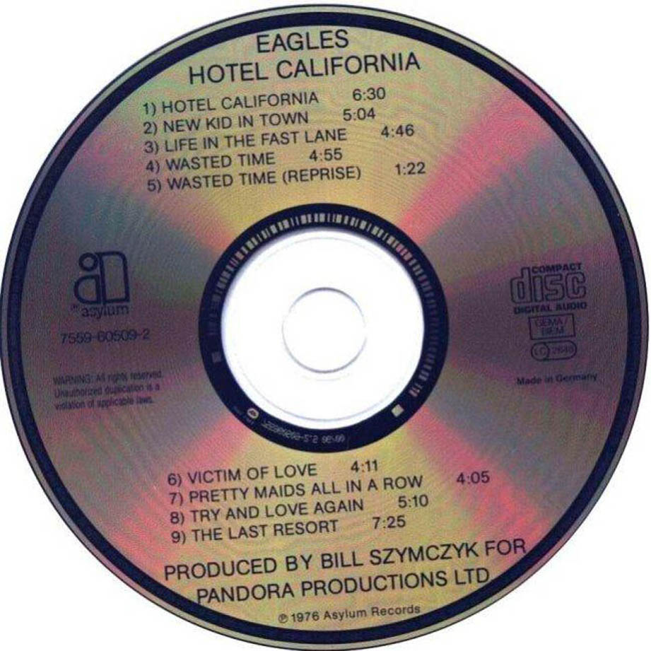 Cartula Cd de The Eagles - Hotel California