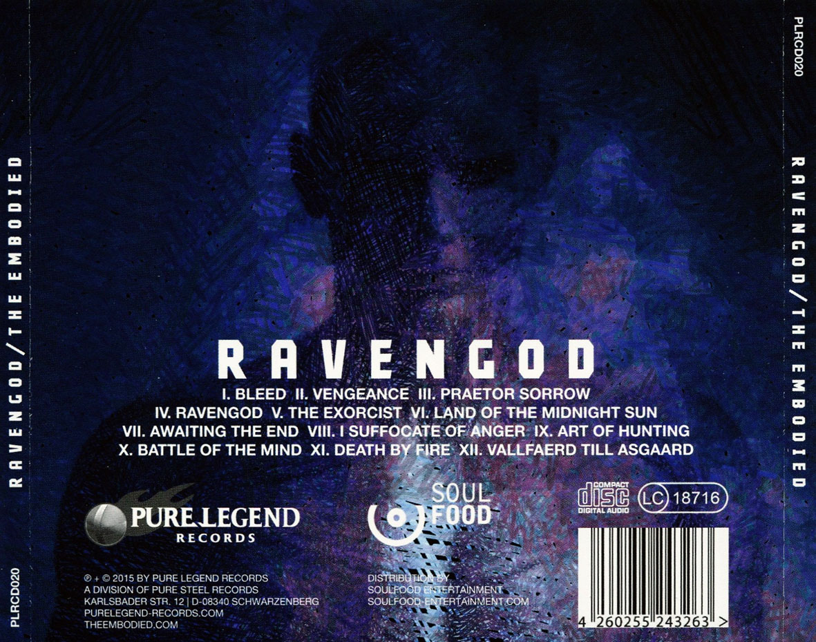 Cartula Trasera de The Embodied - Ravengod