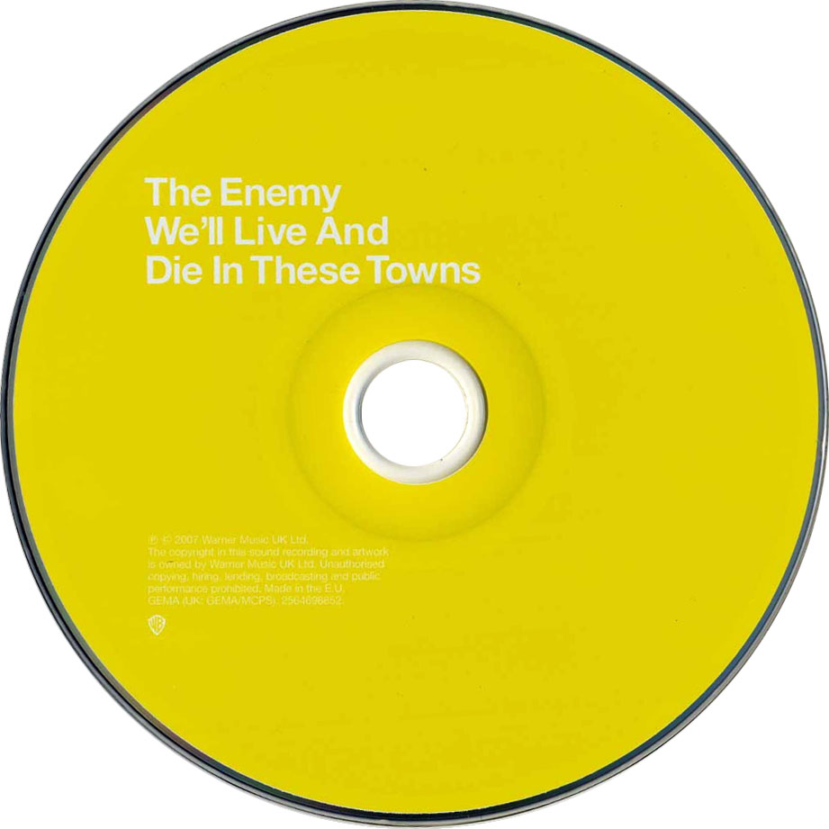 Cartula Cd de The Enemy - We'll Live And Die In These Towns