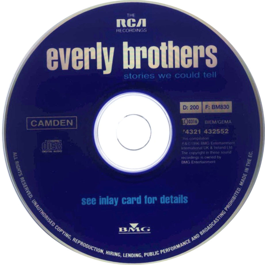 Cartula Cd de The Everly Brothers - Stories We Could Tell