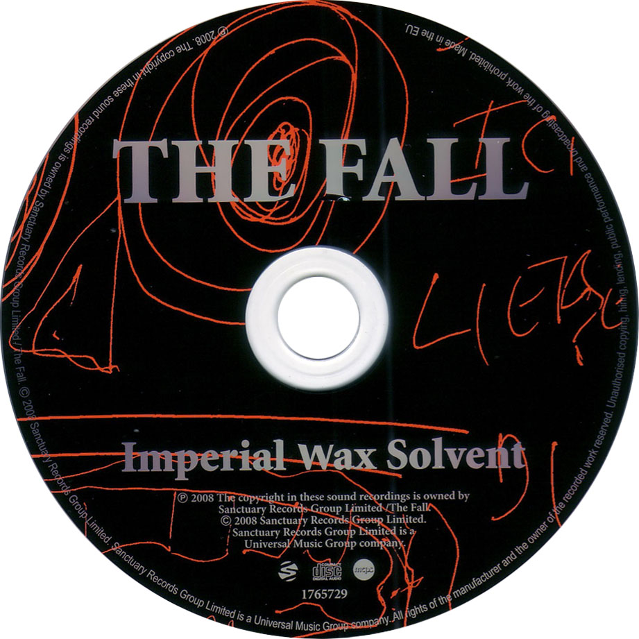 Cartula Cd de The Fall - Imperial Wax Solvent