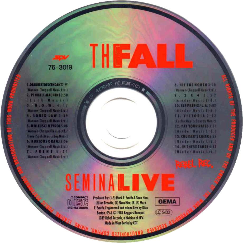 Cartula Cd de The Fall - Seminal Live