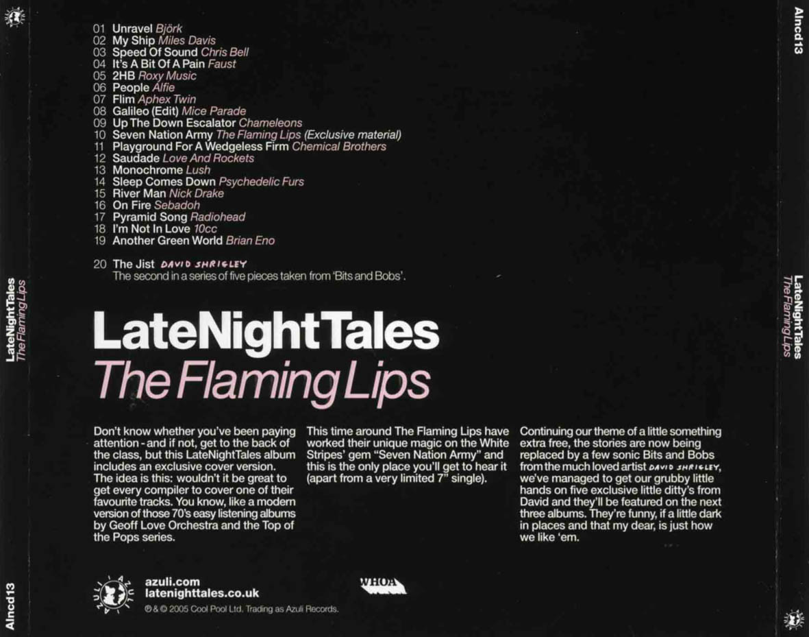 Cartula Trasera de The Flaming Lips - Late Night Tales