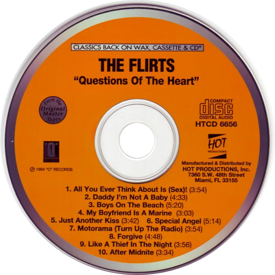 Cartula Cd de The Flirts - Questions Of The Heart (Usa Edition)