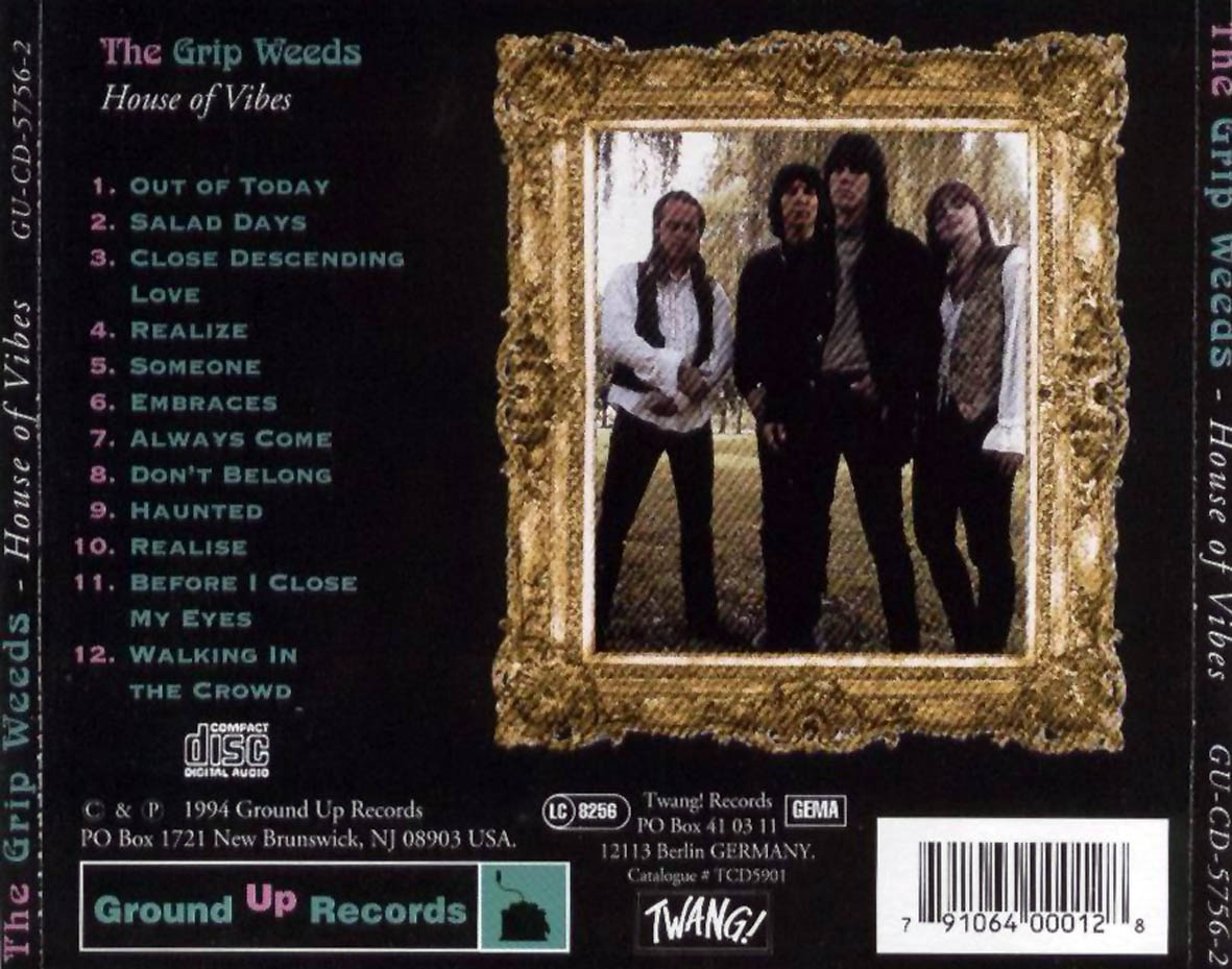 Cartula Trasera de The Grip Weeds - House Of Vibes