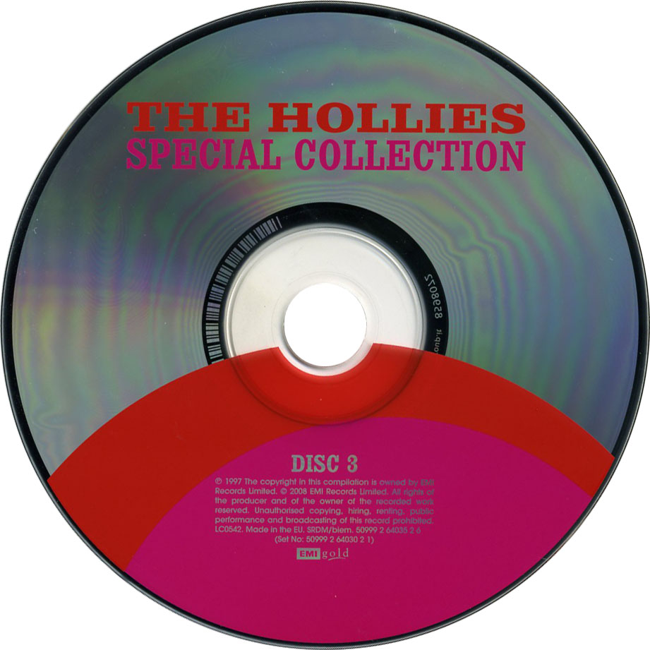 Cartula Cd3 de The Hollies - Special Collection