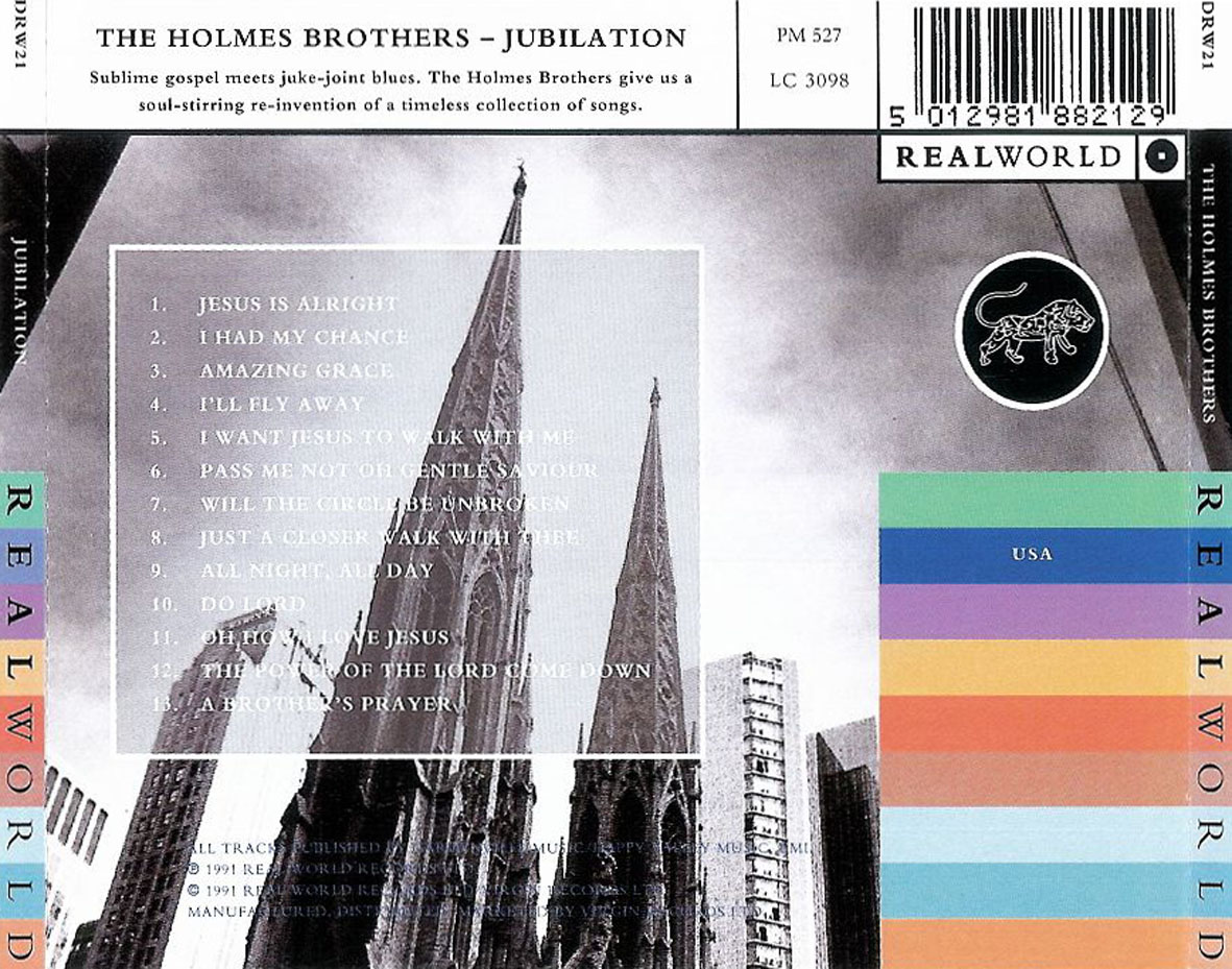 Cartula Trasera de The Holmes Brothers - Jubilation