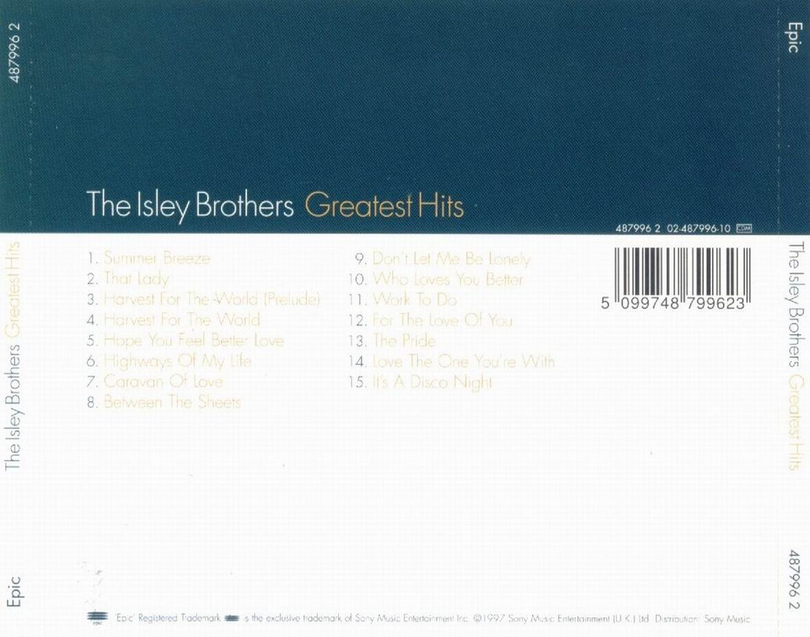 Cartula Trasera de The Isley Brothers - Greatest Hits