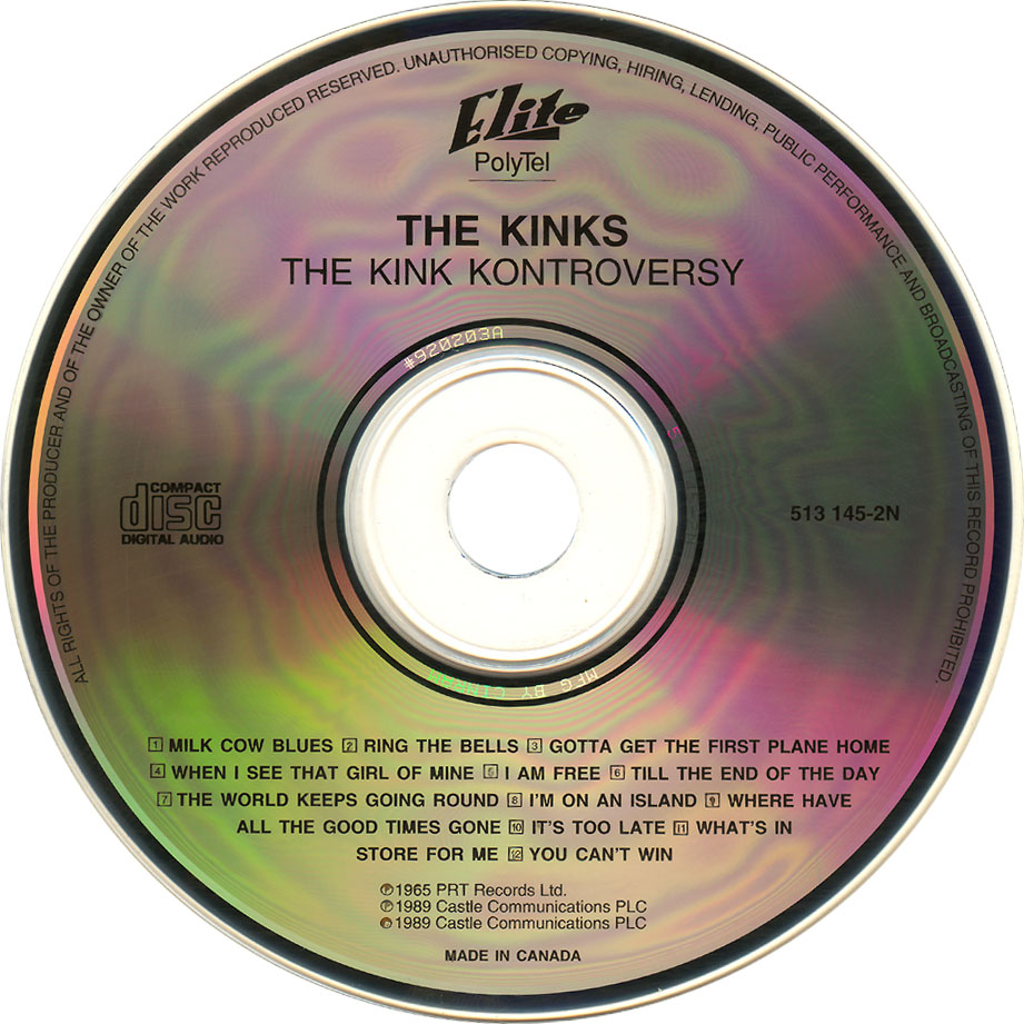 Cartula Cd de The Kinks - The Kink Kontroversy