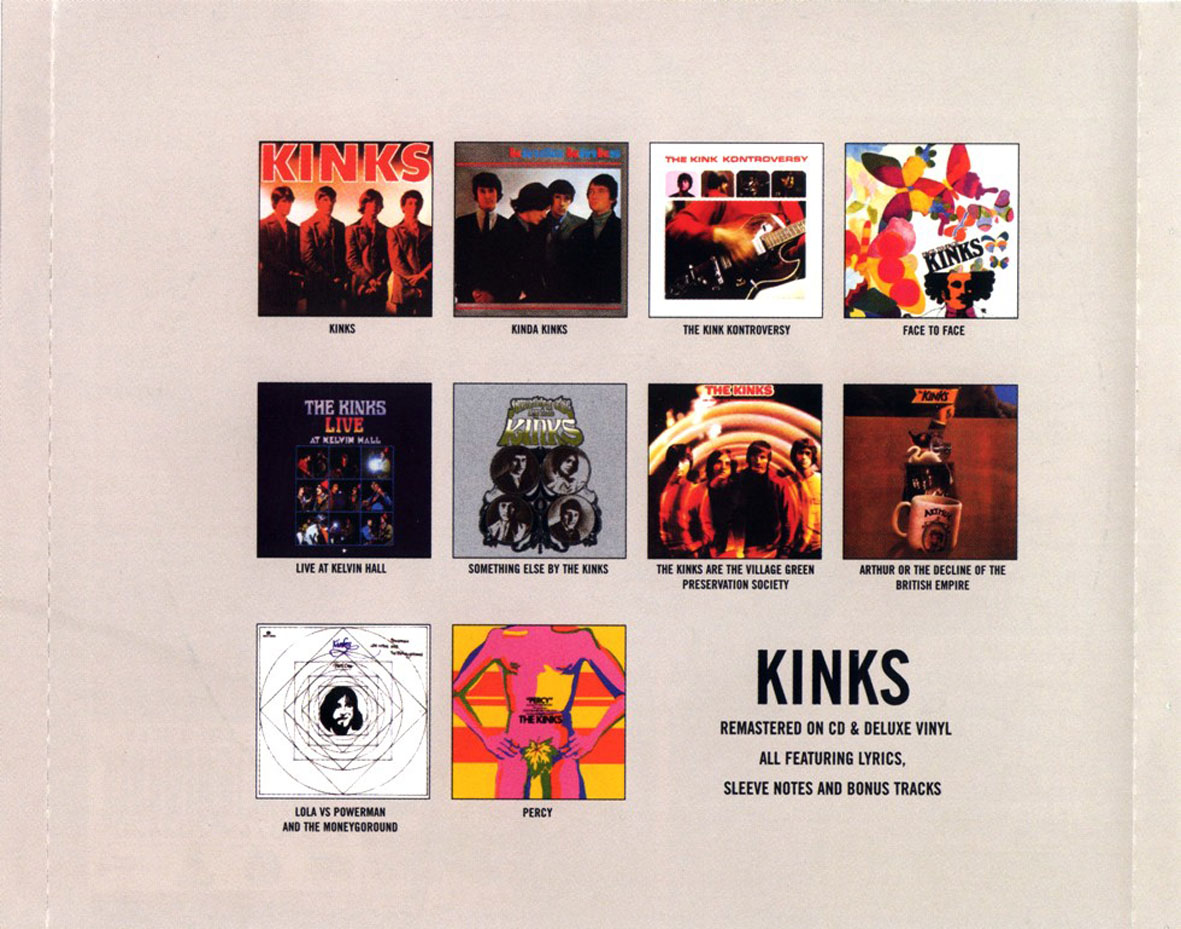 Cartula Interior Trasera de The Kinks - The Singles Collection