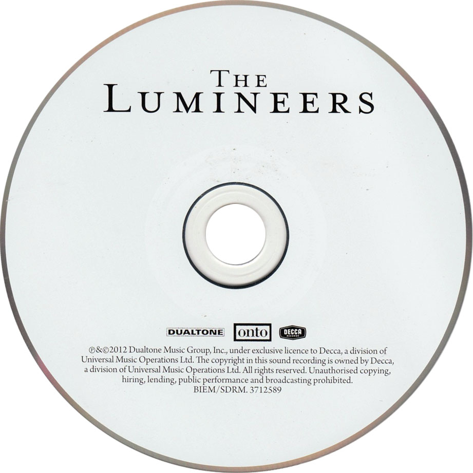 Cartula Cd de The Lumineers - The Lumineers