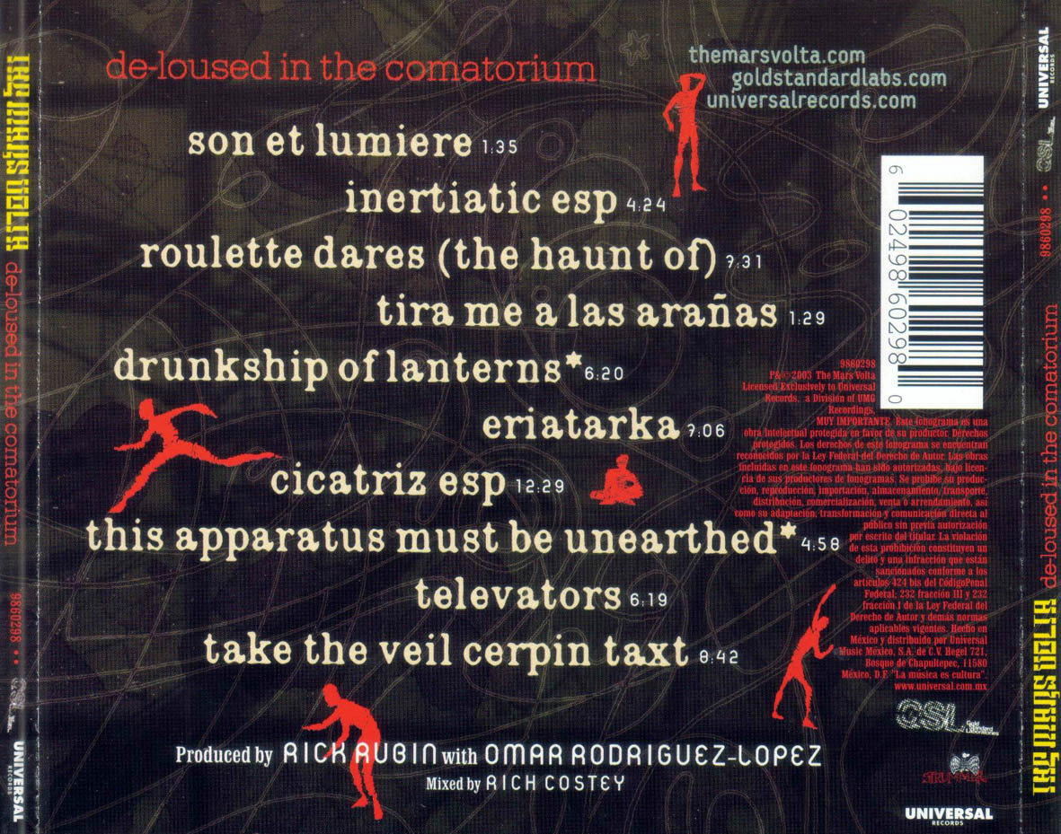 Cartula Trasera de The Mars Volta - De Loused In The Comatorium