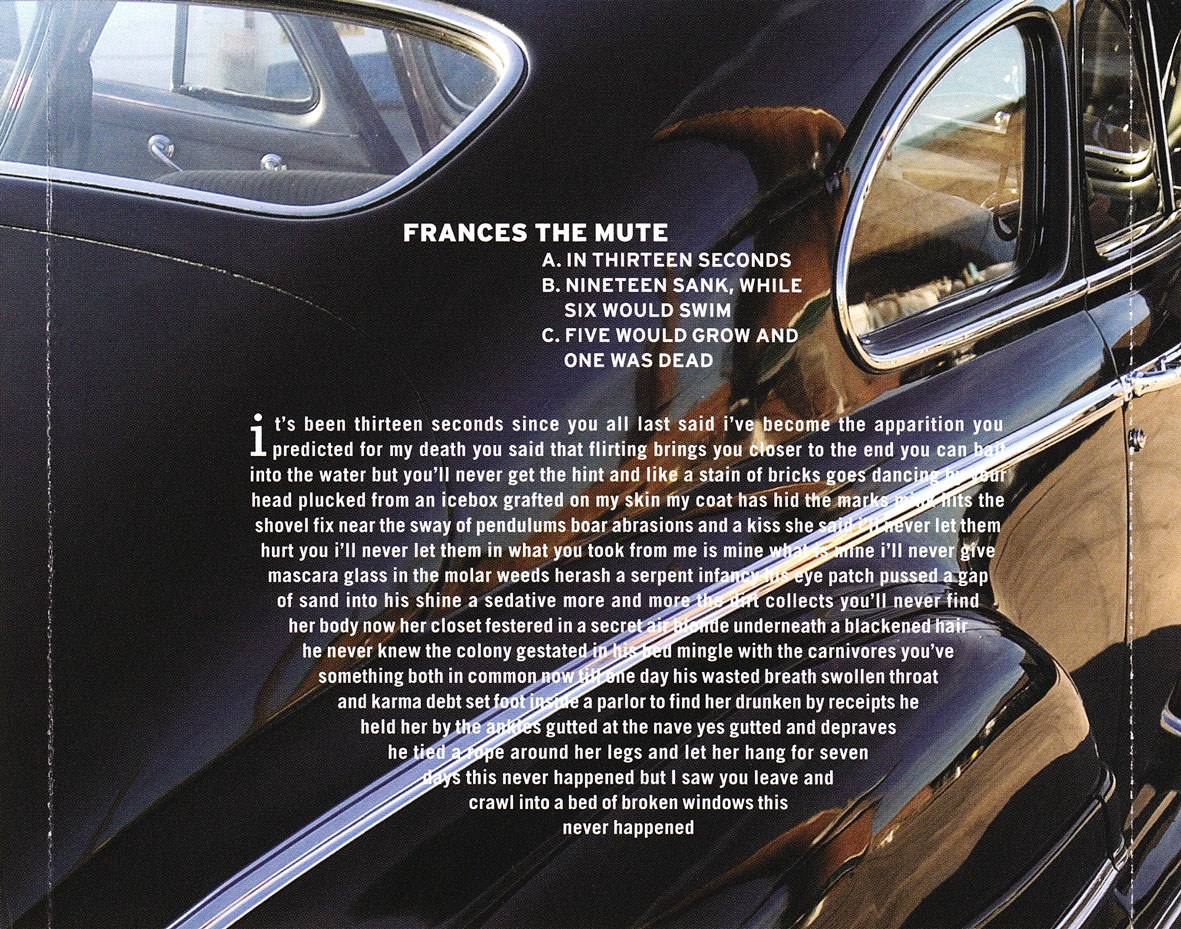 Cartula Interior Trasera de The Mars Volta - Frances The Mute