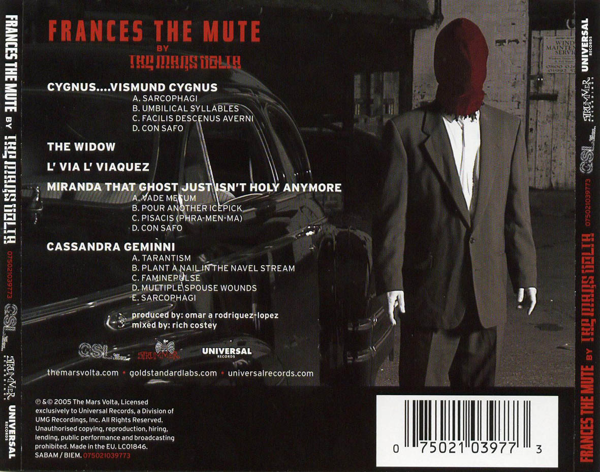 Cartula Trasera de The Mars Volta - Frances The Mute