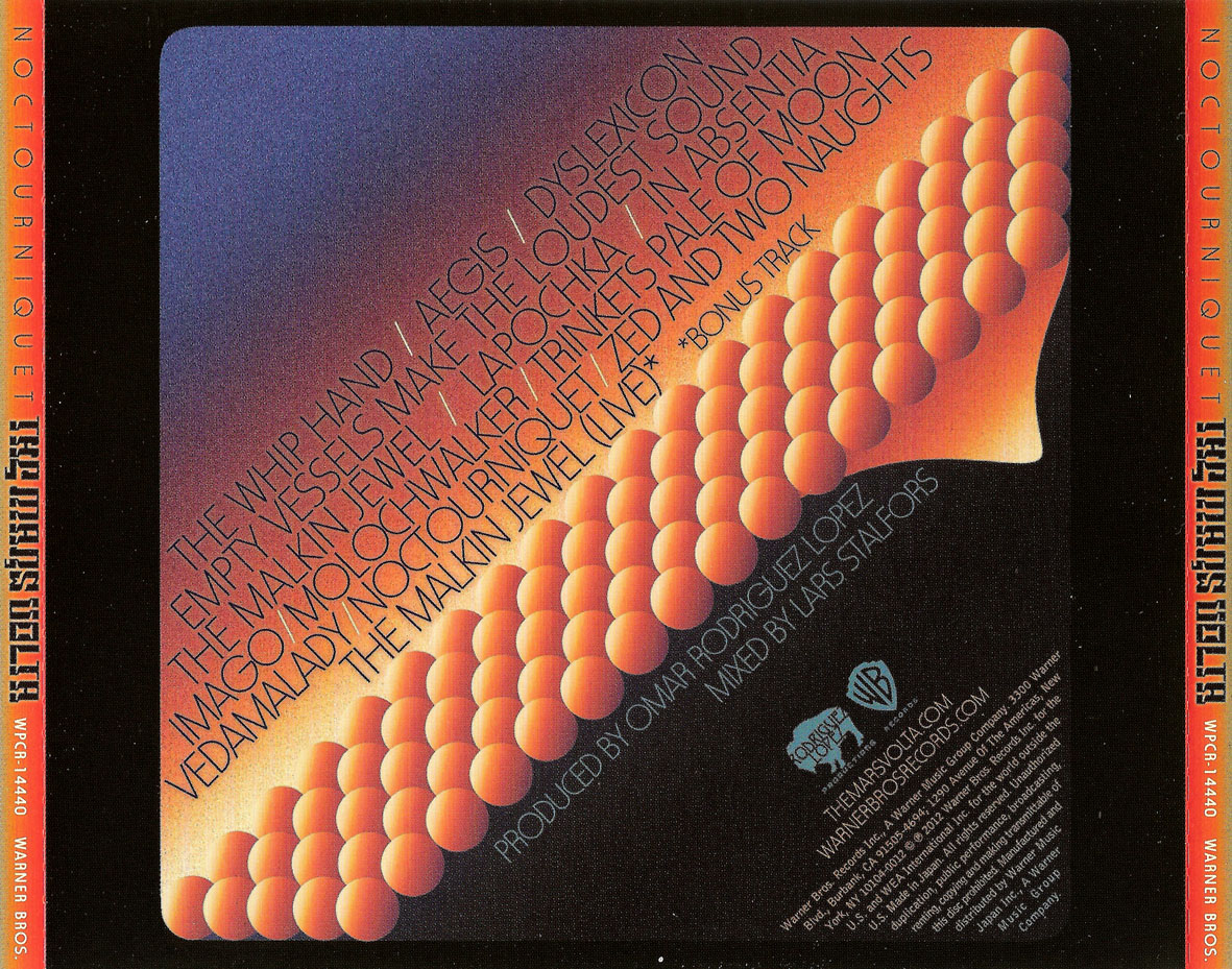 Cartula Trasera de The Mars Volta - Noctourniquet (Japan Edition)