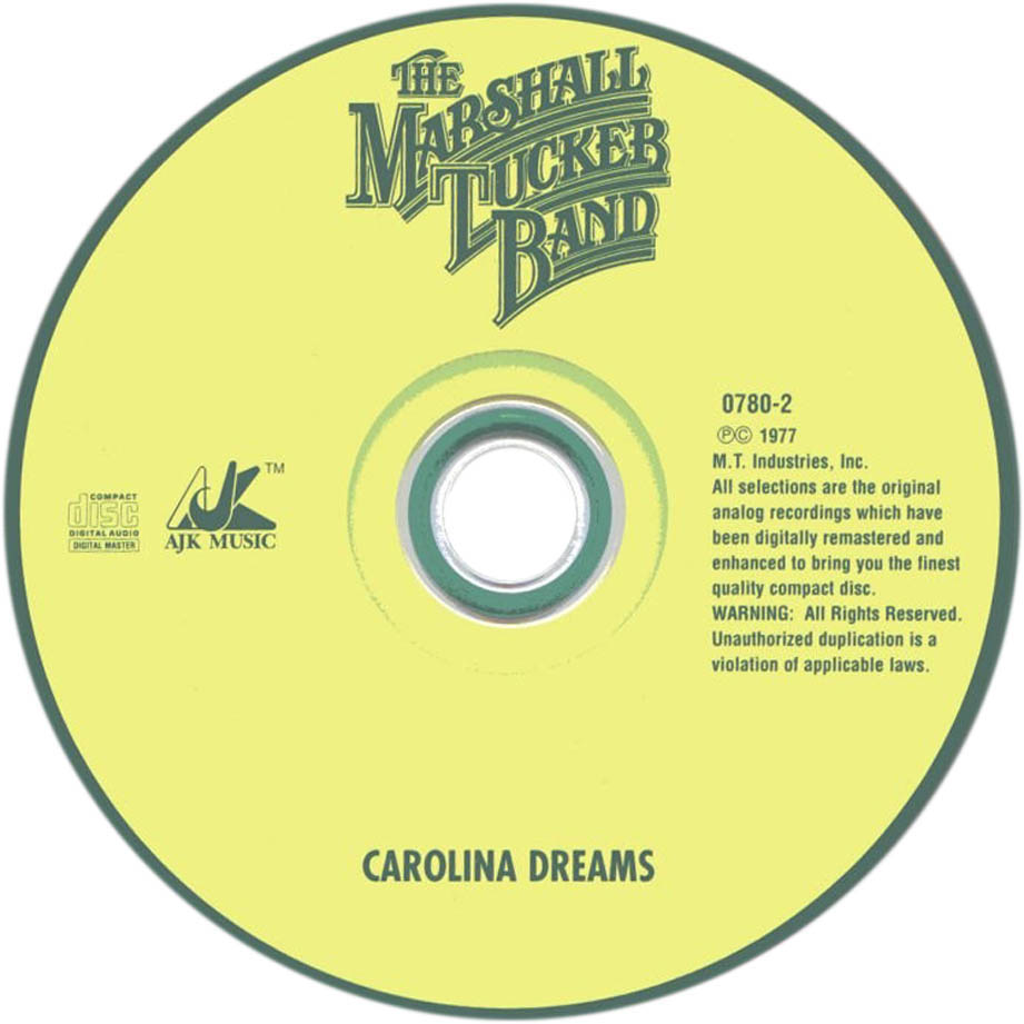 Cartula Cd de The Marshall Tucker Band - Carolina Dreams