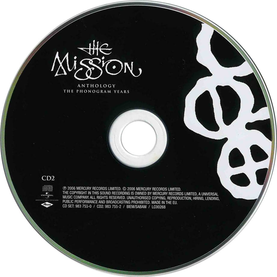 Cartula Cd2 de The Mission - Anthology (The Phonogram Years)