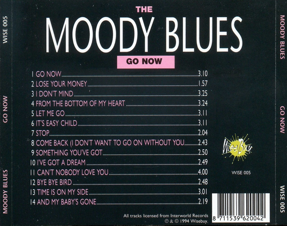 Cartula Trasera de The Moody Blues - Go Now