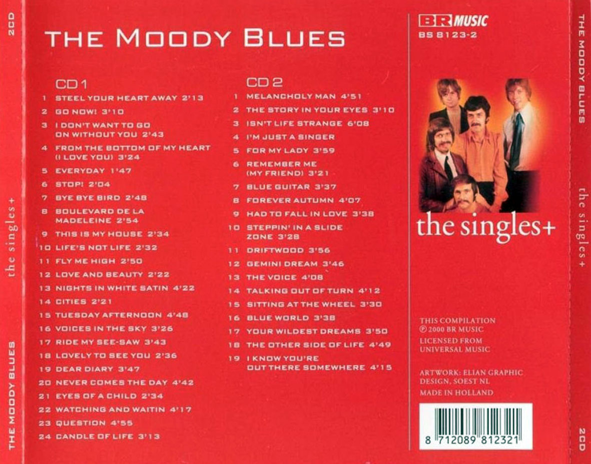 Cartula Trasera de The Moody Blues - The Singles+