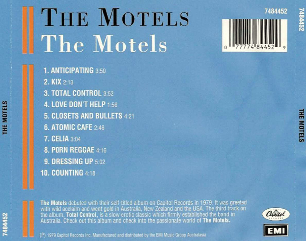 Cartula Trasera de The Motels - The Motels