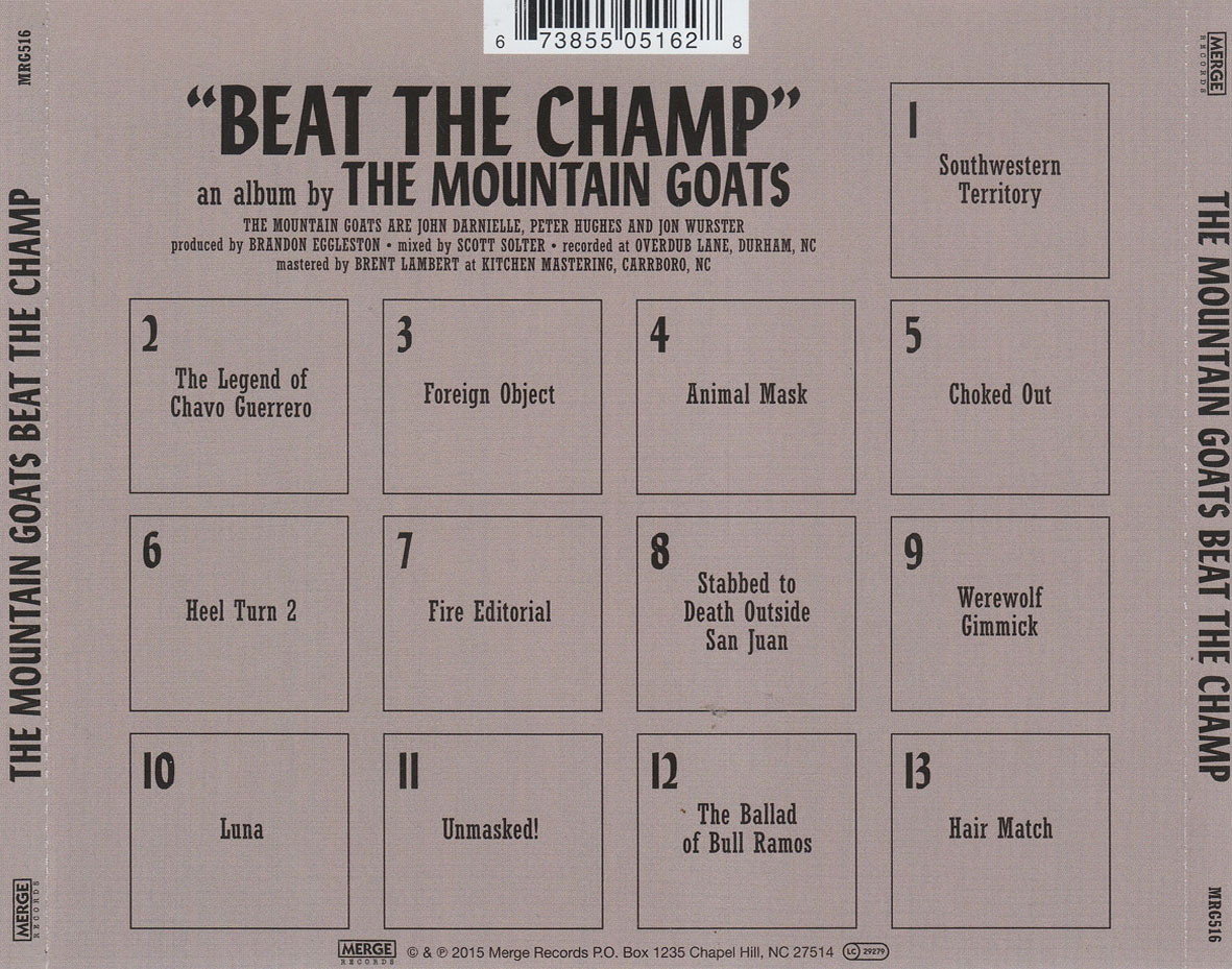 Cartula Trasera de The Mountain Goats - Beat The Champ