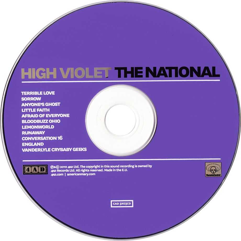 Cartula Cd de The National - High Violet