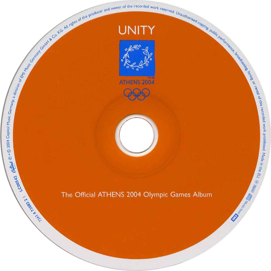 Cartula Cd de The Official Athens 2004 Olympic Games Album