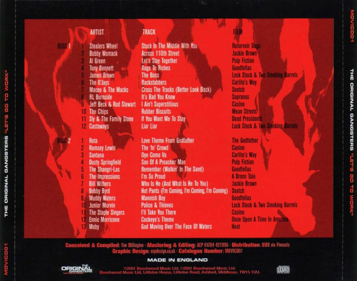 Car�tula Trasera de The Original Gangsters (Let's Go To Work)