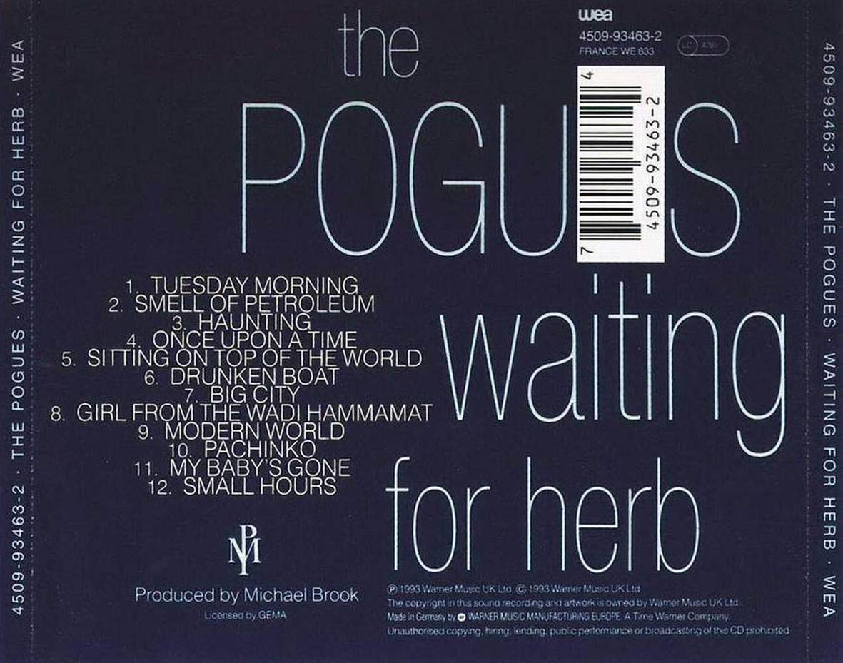 Cartula Trasera de The Pogues - Waiting For Herb