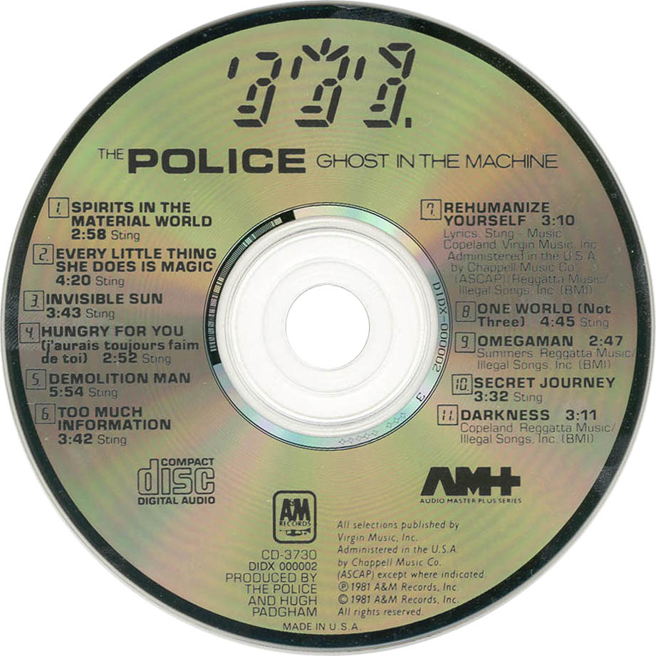Cartula Cd de The Police - Ghost In The Machine