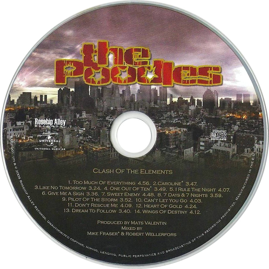 Cartula Cd de The Poodles - Clash Of The Elements