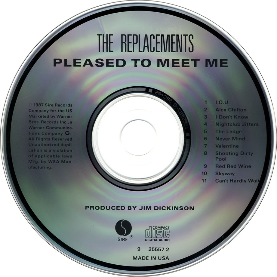 Cartula Cd de The Replacements - Pleased To Meet Me