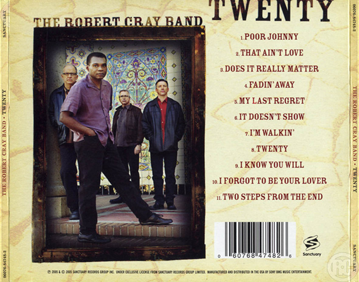 Cartula Trasera de The Robert Cray Band - Twenty