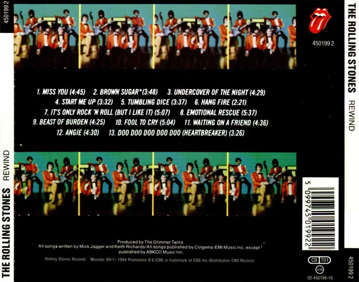 Cartula Trasera de The Rolling Stones - Rewind (1971 1984)