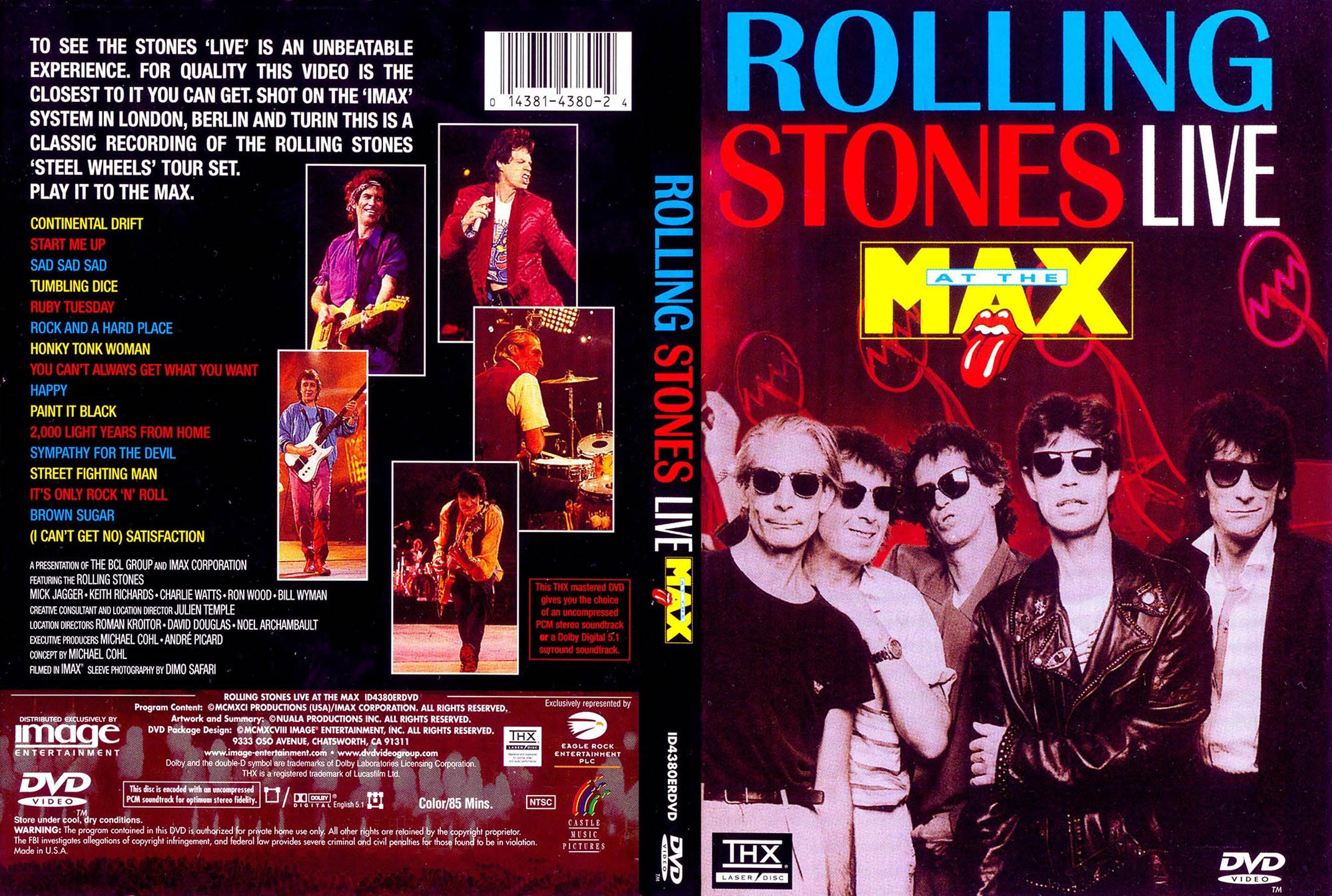 Cartula Caratula de The Rolling Stones - Stones At The Max (Dvd)