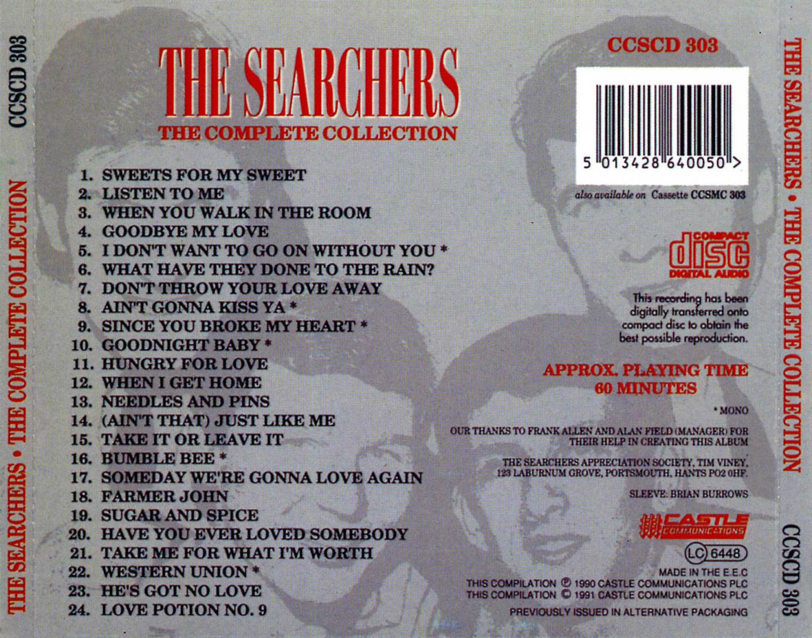 Cartula Trasera de The Searchers - The Complete Collection