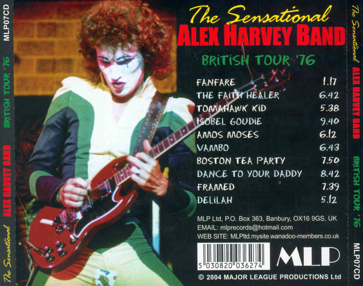 Cartula Trasera de The Sensational Alex Harvey Band - British Tour '76