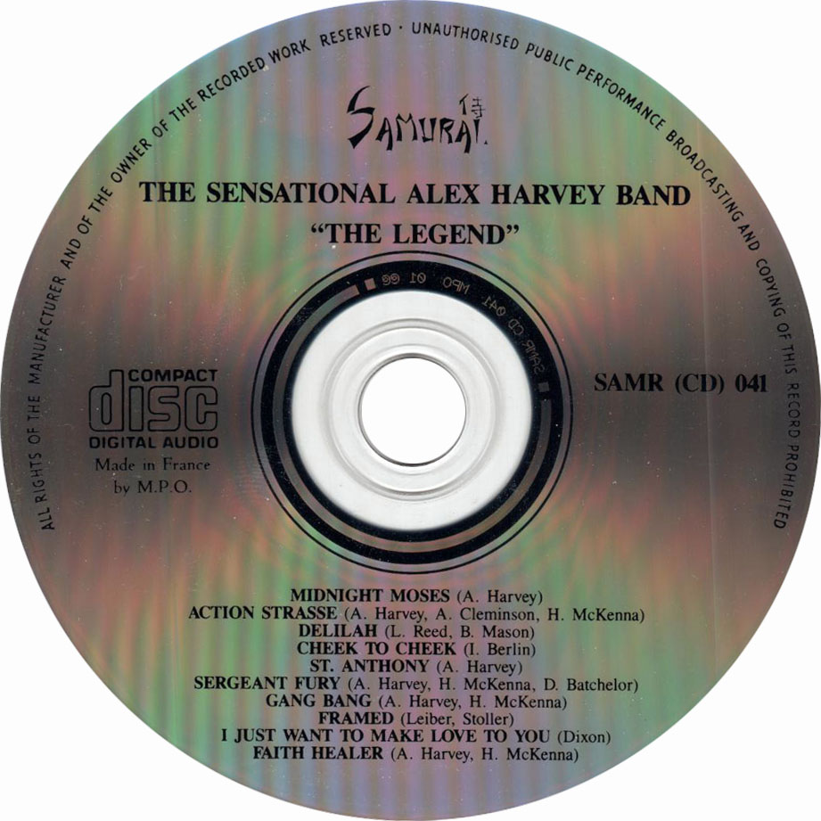 Cartula Cd de The Sensational Alex Harvey Band - The Legend