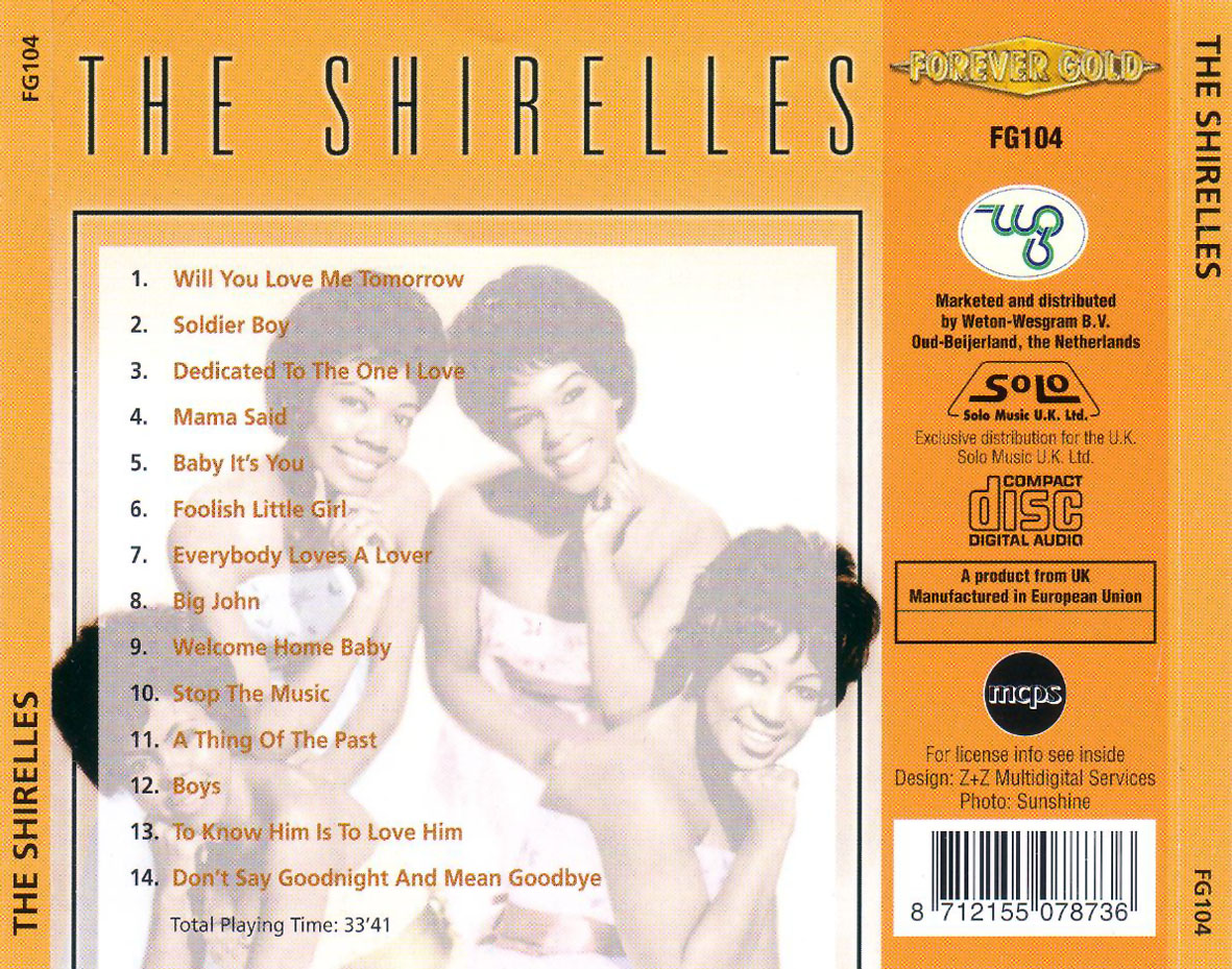 Cartula Trasera de The Shirelles - The Shirelles