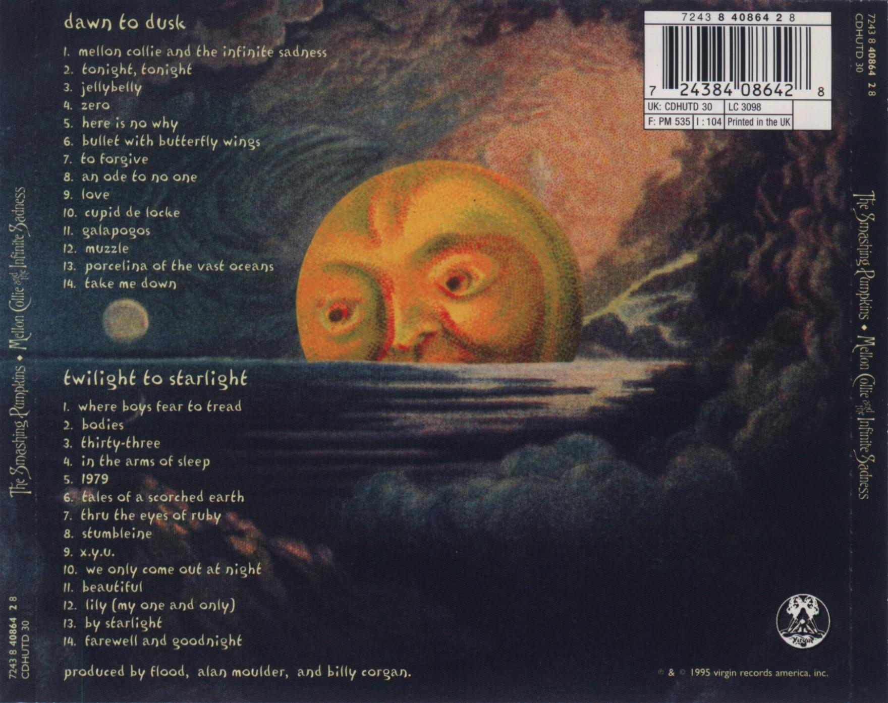 Cartula Trasera de The Smashing Pumpkins - Mellon Collie And The Infinite Sadness