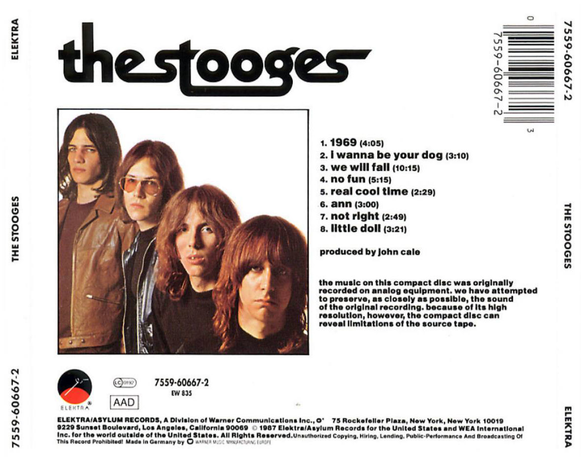 Cartula Trasera de The Stooges - The Stooges