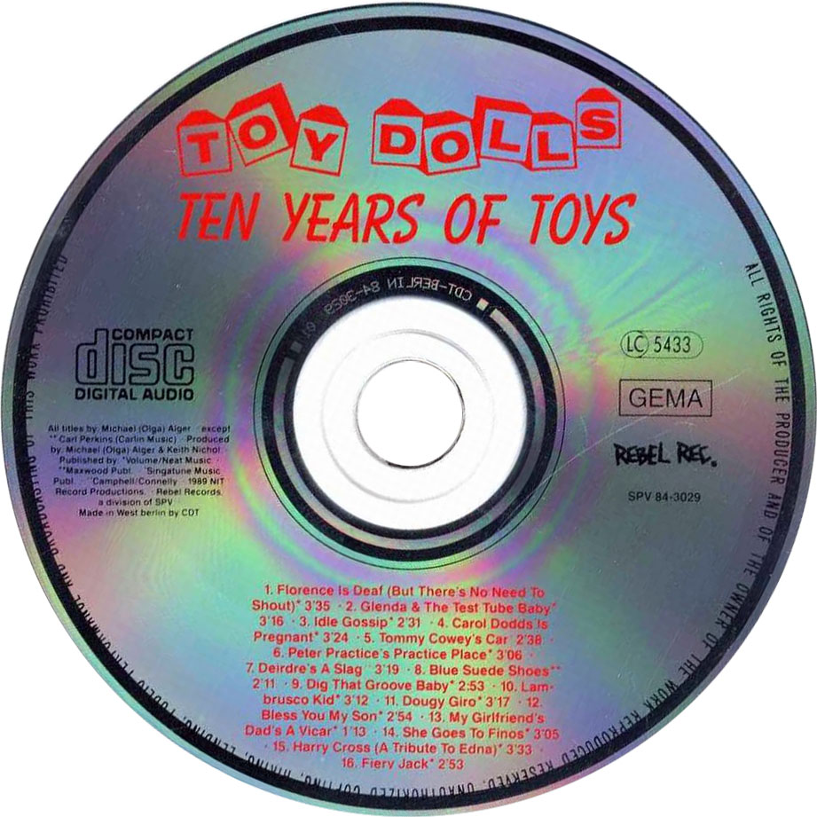 Cartula Cd de The Toy Dolls - Ten Years Of Toys