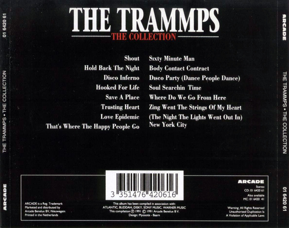 Cartula Trasera de The Trammps - The Collection