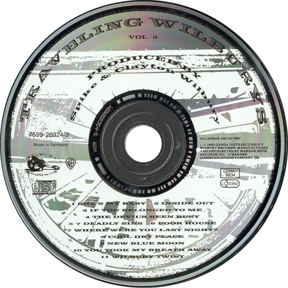 Cartula Cd de The Traveling Wilburys - Traveling Wilburys Volume 3