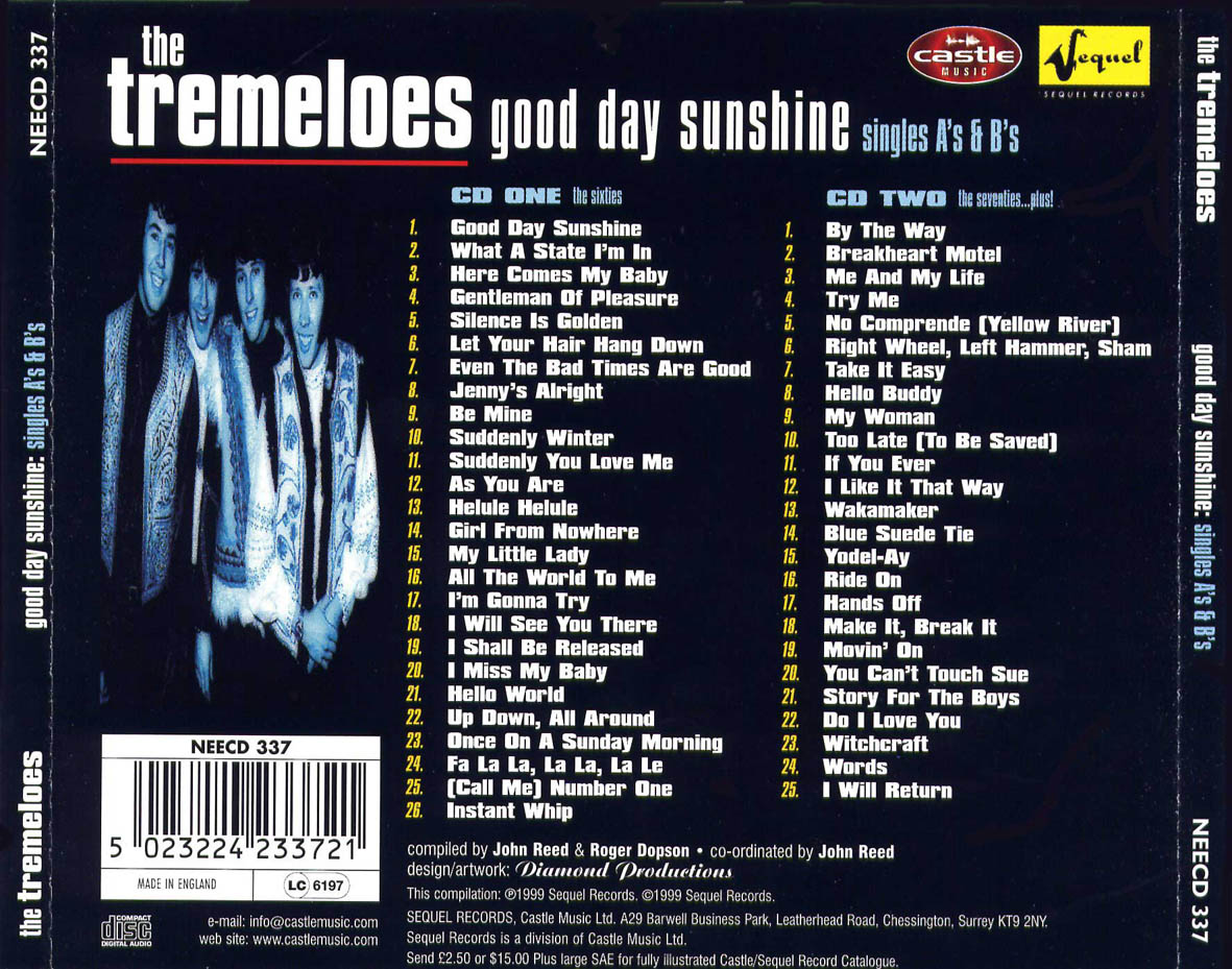 Cartula Trasera de The Tremeloes - Good Day Sunshine: Singles A's & B's