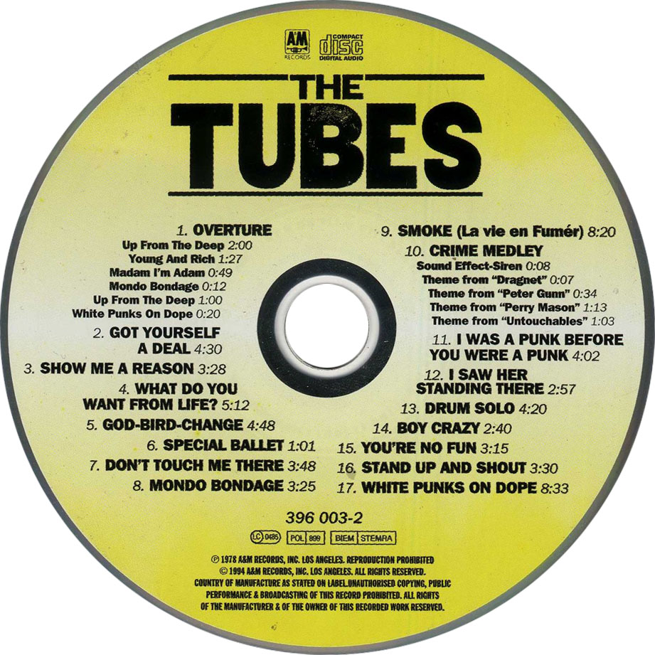Cartula Cd de The Tubes - What Do You Want From Live